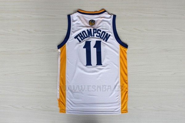 Camiseta Golden State Warriors Klay Thompson #11 Blanco